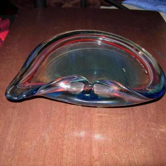 Vintage Murano Italian Glass MCM Console Bowl